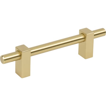 Jeffrey Alexander 96 Mm Center-To-Center Brushed Gold Larkin Cabinet Bar Pull 478-96BG
